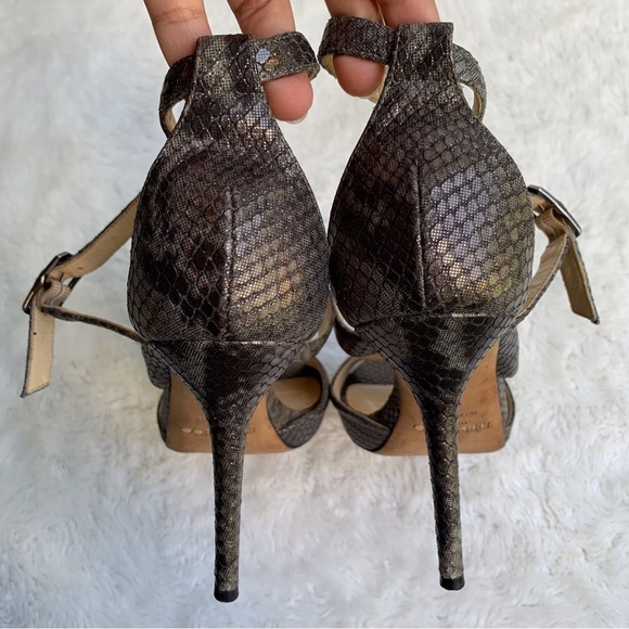 Jimmy Choo Women's Virtue Shimmer Snake Print Heels Size 40 - Picture 13 of 16